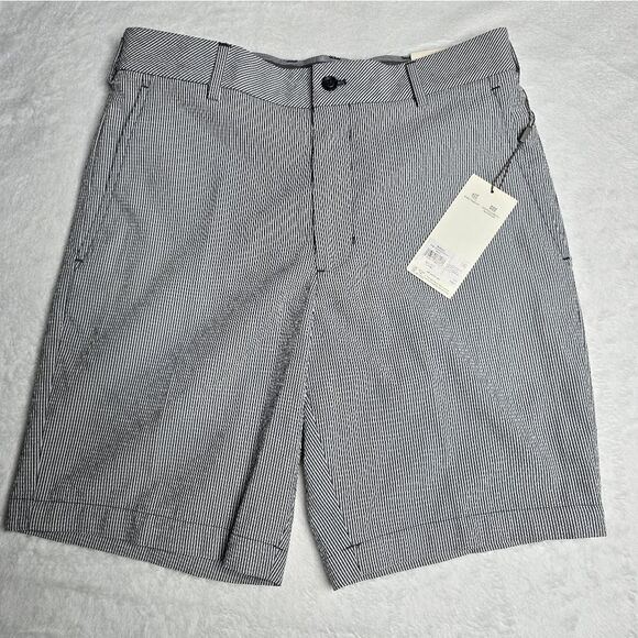 1243 NWT Walter Hagen Men's Clubhouse Seersucker Golf Shorts Navy - Picture 1 of 5